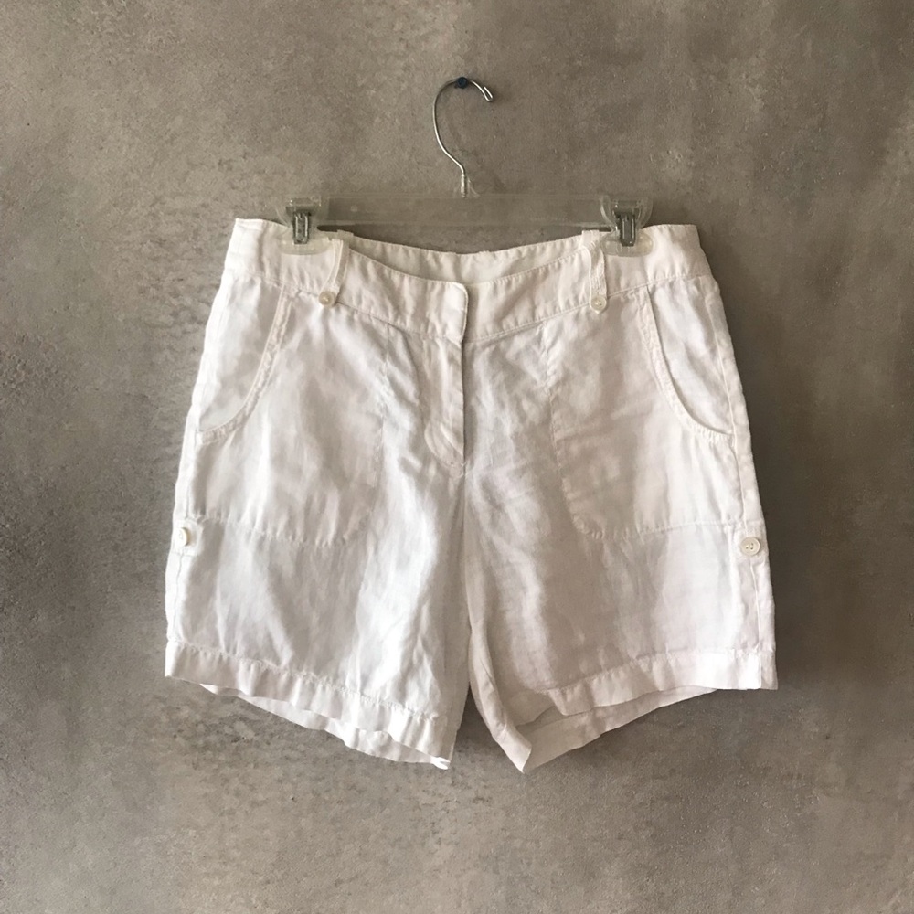 Like New J Crew 4” Linen Shorts